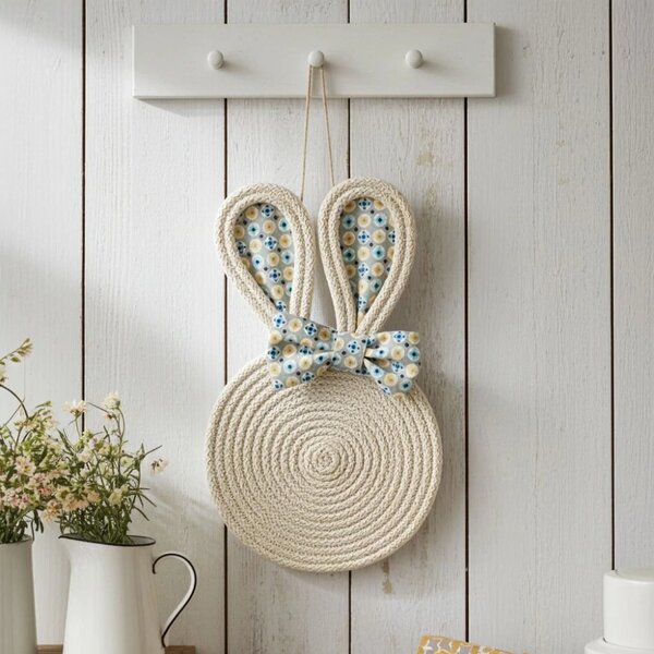 Zajíček s mašličkou (velikonoční dekorace)