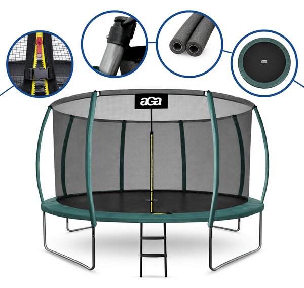 Aga Trampolína 366 cm + ochranná síť + žebřík