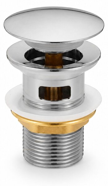 Ak furniture Výpusť click-clack s přepadem Clara chrom