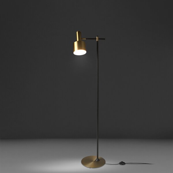 -25 % Dny MOMENTI– Zlatá kovová stojací lampa Angel Cerdá No. 8069, 164 cm