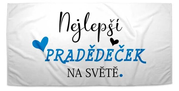 Sablio Ručník Nejlepší pradědeček na světě - 30x50 cm
