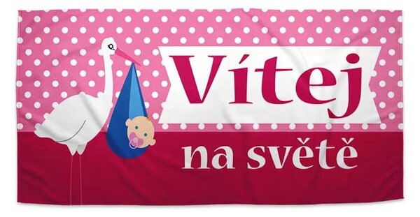 Sablio Ručník Vítej na světě 4 - 30x50 cm
