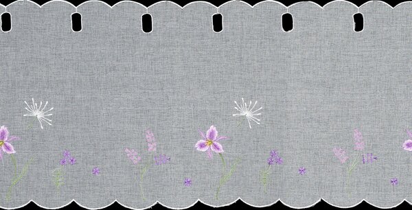 KRÁTKÁ ZÁCLONA NA POUTKÁCH INESA 150X40 CM KVĚTY