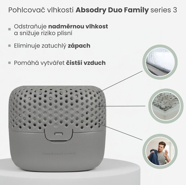 Everbrand Sweden Everbrand pohlcovač vlhkosti Absodry Duo Family Bag 3- series, do 30 m3, Forest Green
