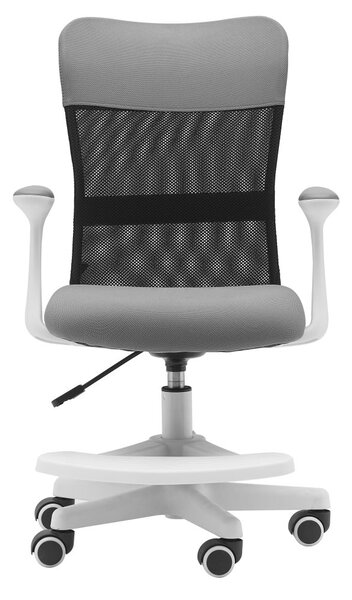 Dětská židle Neoseat MONKEY WHITE s podnoží — látka, bílá / světle šedá