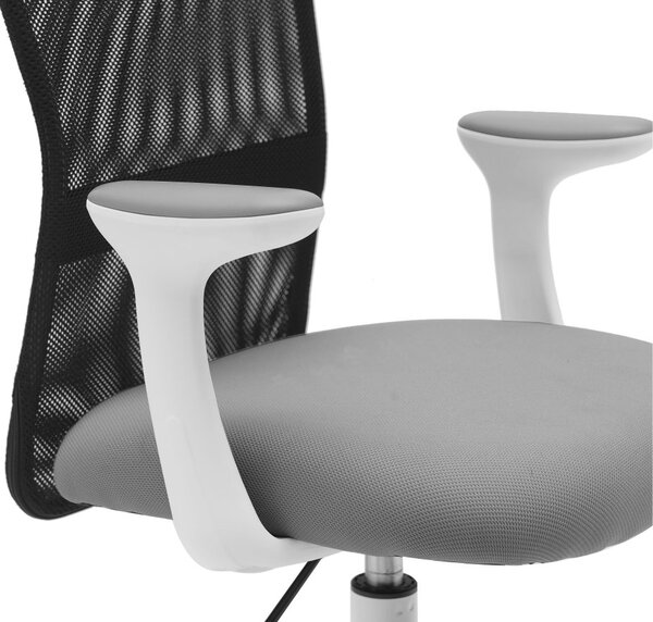 Dětská židle Neoseat MONKEY WHITE s podnoží — látka, bílá / světle šedá
