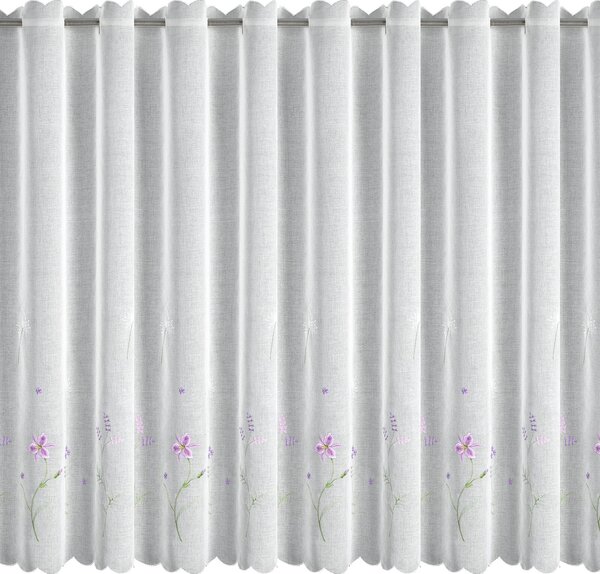ZÁCLONA NA POUTKÁCH INESA 350X120 CM KVĚTY