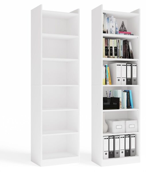 TP Living Kancelářský regál Rimini 50 cm bílý