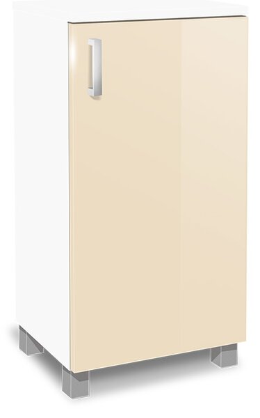 Koupelnová skříňka K5 barva skříňky: bílá 113, barva dvířek: jasmín lesk