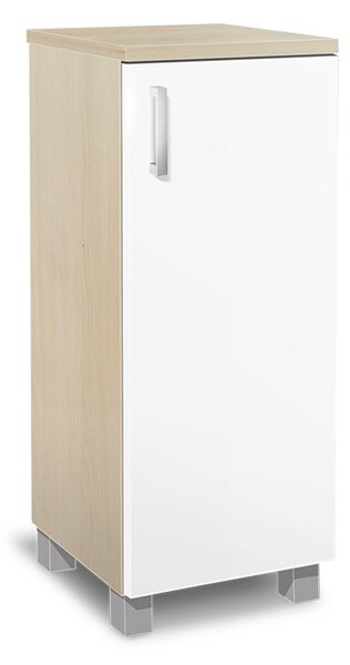 Koupelnová skříňka K6 barva skříňky: akát, barva dvířek: bílý lesk