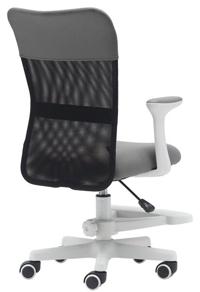Dětská židle Neoseat MONKEY WHITE s podnoží — látka, bílá / světle šedá