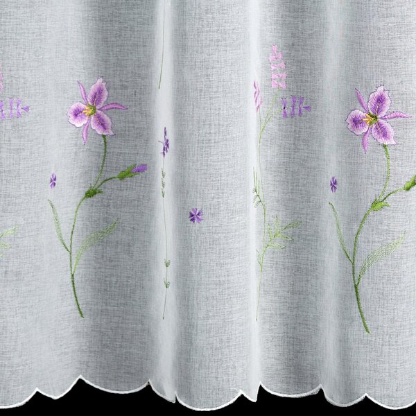 ZÁCLONA NA POUTKÁCH INESA 350X120 CM KVĚTY
