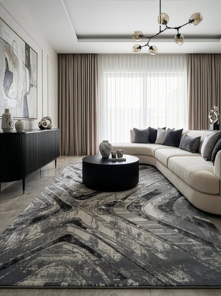 Koberec Monaco4, 200x290 cm, krémový/šedý