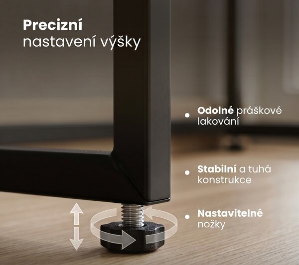Ak furniture Konzolový stolek Modena 80 cm černý/dub Sonoma