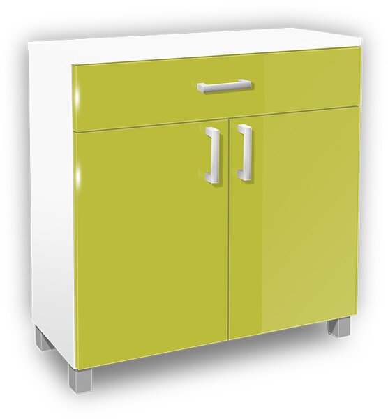 Koupelnová skříňka K23 barva skříňky: bílá 113, barva dvířek: lemon lesk