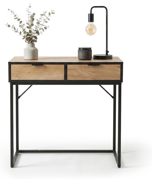 Ak furniture Konzolový stolek Elano 80 cm černý/Dub Craft