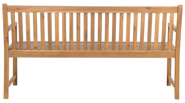 Zahradní lavice VIVARA 160 cm Certifikované akáciové dřevo Světle hnědá