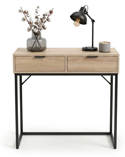 Ak furniture Konzolový stolek Elano 80 cm černý/Dub Sonoma