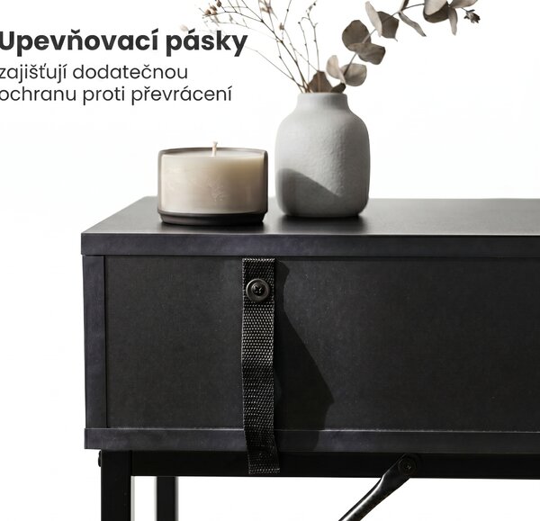 Ak furniture Konzolový stolek Modena 80 cm černý