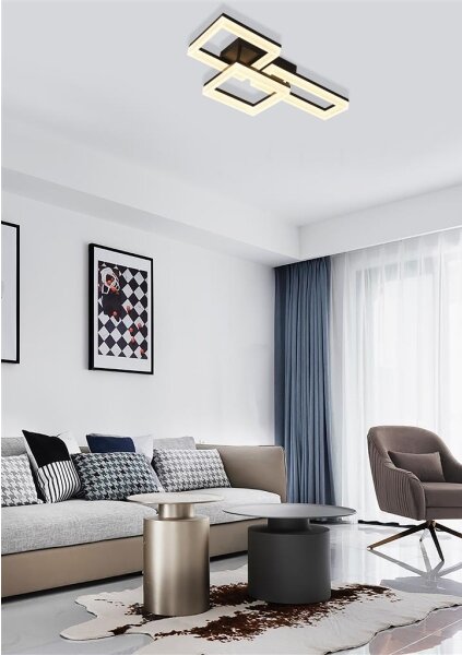 Searchlight 28612BK - LED Stm stropní svítidlo WALL ART II LED/30W/230V 32x60 cm