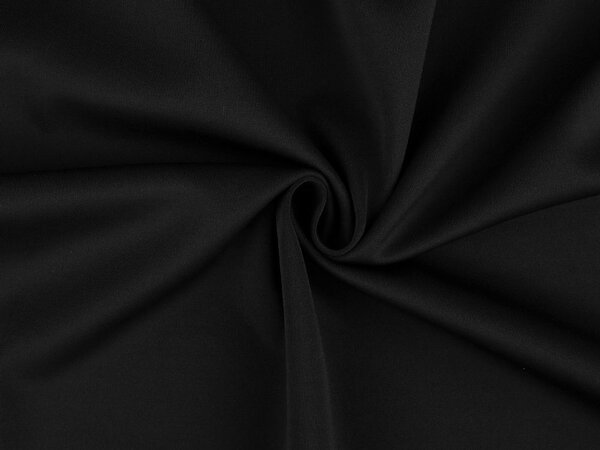 Úplet polyesterový hrubší s lycrou METRÁŽ - černá