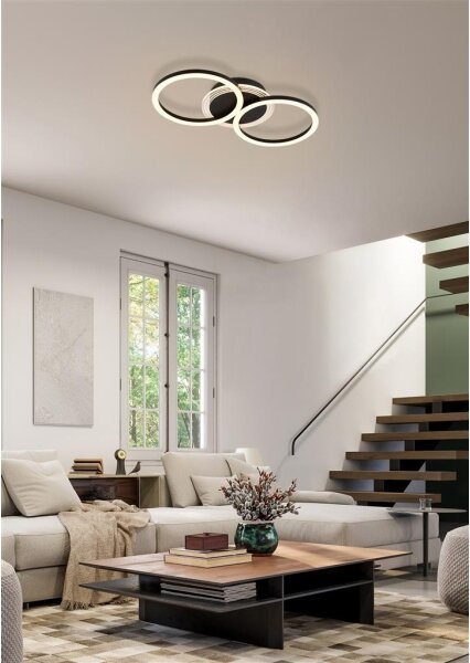 Searchlight 13651BK - LED Stm stropní svítidlo CONTOUR LED/24W/230V 3000K