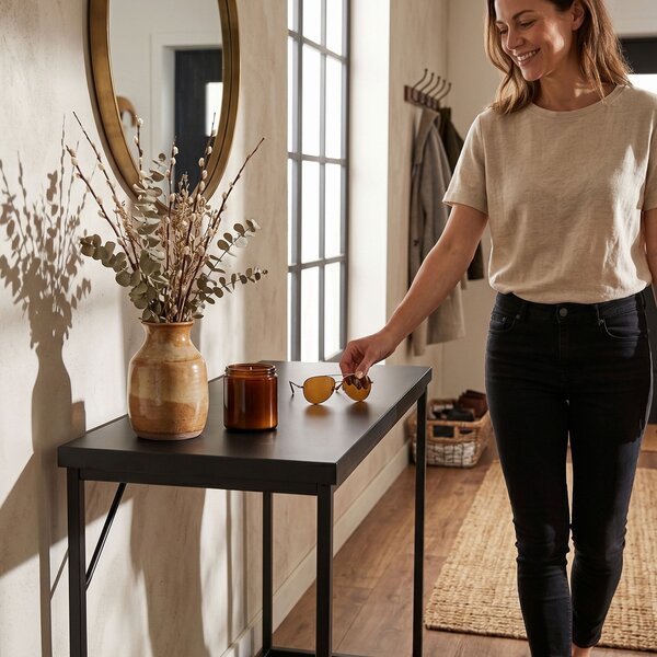 Ak furniture Konzolový stolek Origo 90 cm černý