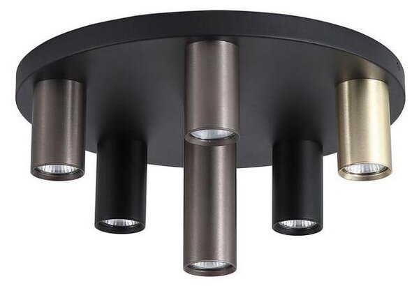 Searchlight 50570-6BK - Stropní svítidlo TUBES 6xGU10/10W/230V pr. 40 cm