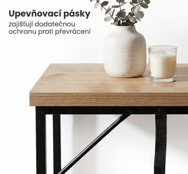 Ak furniture Konzolový stolek Origo 90 cm černý/dub Artisan