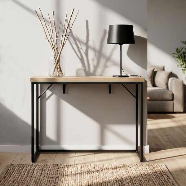 Ak furniture Konzolový stolek Origo 90 cm černý/dub Artisan