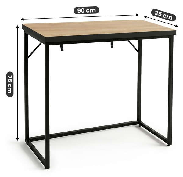 Ak furniture Konzolový stolek Origo 90 cm černý/dub Craft