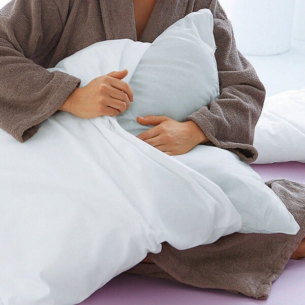 Sada 2 moltonových povlaků na polštář bílá 40x60 cm