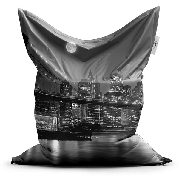 Sablio Sedací vak Classic Noční New York 2 - 150x100 cm