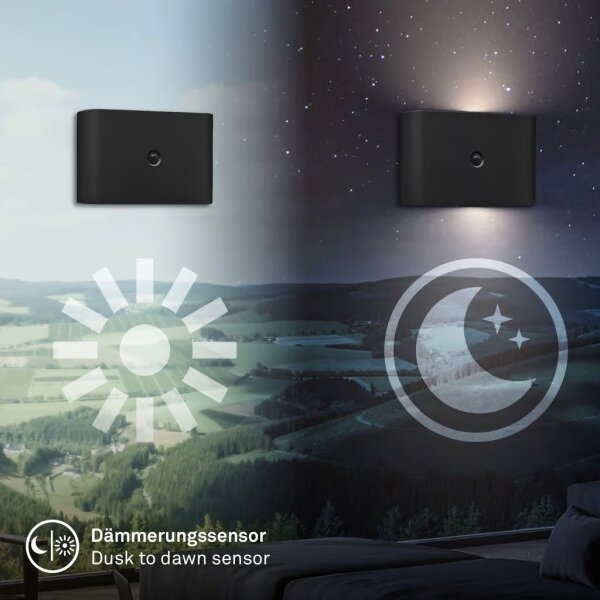 Briloner 3878015 - LED Nab nást svít se senz CHAT LED/3W/5V 2000 mAh černá