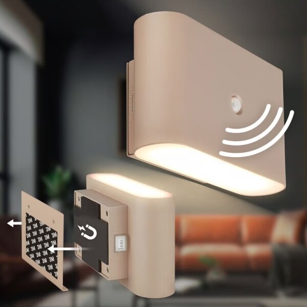 Briloner 3878011 - LED Nab nást svít se senz CHAT LED/3W/5V 2000 mAh béžová