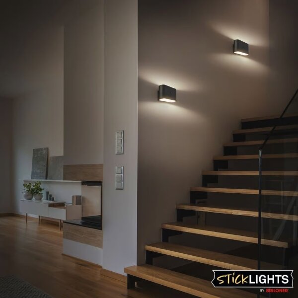 Briloner 3878015 - LED Nab nást svít se senz CHAT LED/3W/5V 2000 mAh černá