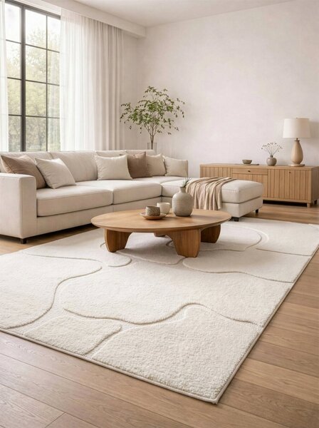 Koberec Alba6, 80x150 cm, krémový