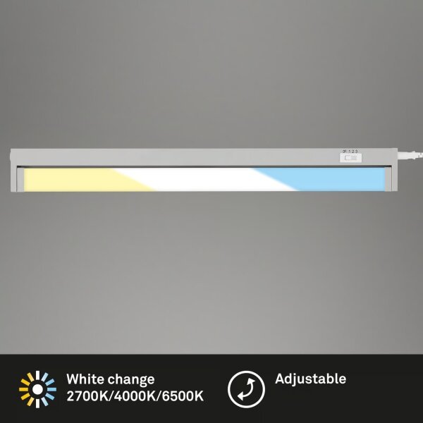 Brilo - LED Podlinkové svítidlo LED/6W/230V 2700/4000/6500K 54,5 cm stříbrná