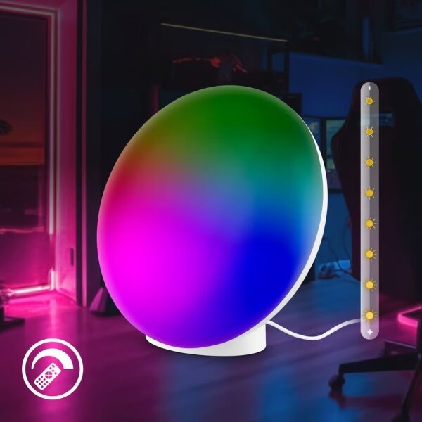 Brilo - LED RGBIC Stmívatelná stolní lampa TARA LED/6W/230V 3000-6500K bílá + DO