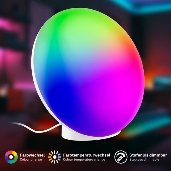 Brilo - LED RGBIC Stmívatelná stolní lampa TARA LED/6W/230V 3000-6500K bílá + DO