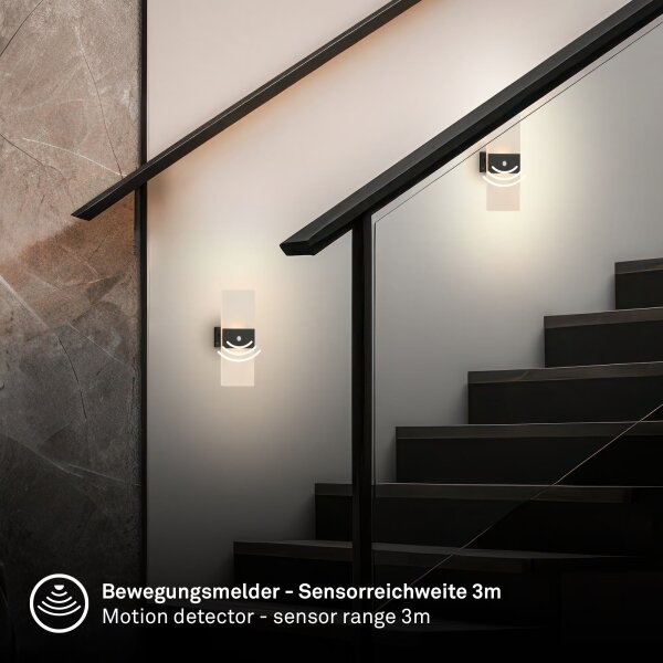 Briloner 3888015 - LED Nab nást svít se senz AURA LED/2,5W/5V 1800 mAh černá