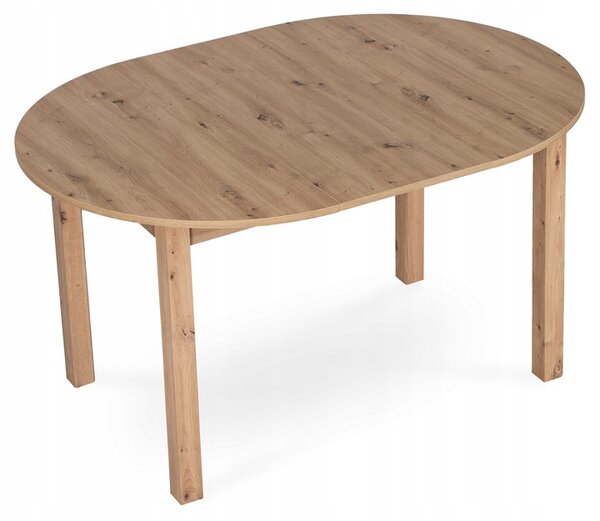 JAKS Kulatý rozkládací stůl Harry 102-142 cm dub Riviera