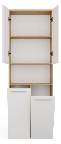 TP Living Koupelnová skříňka s 2 koši na prádlo NEL 2K DK bílá/dub Artisan