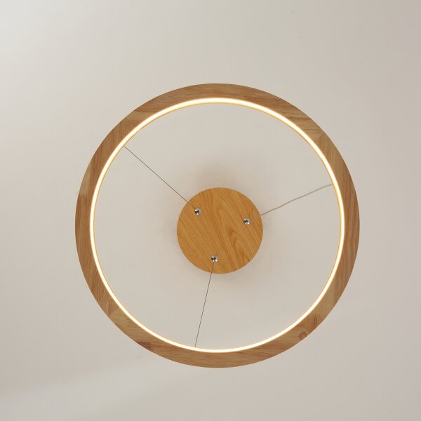 Brilagi - LED Lustr na lanku UMEA WOOD LED/30W/230V pr. 40 cm dřevo