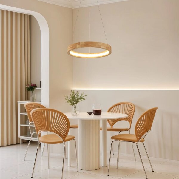 Brilagi - LED Lustr na lanku UMEA WOOD LED/30W/230V pr. 40 cm dřevo