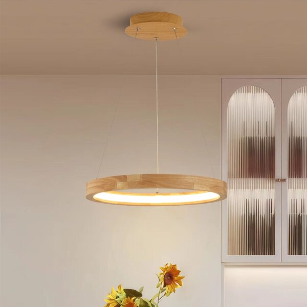 Brilagi - LED Lustr na lanku UMEA WOOD LED/30W/230V pr. 40 cm dřevo