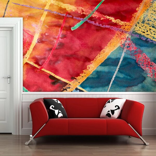 Sablio Tapeta Barevné čáry - 125x75 cm