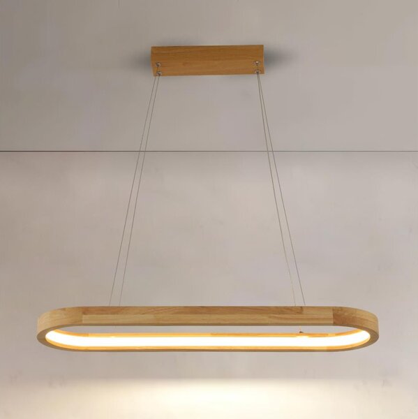 Brilagi - LED Lustr na lanku UMEA WOOD LED/30W/230V 70x20 cm dřevo