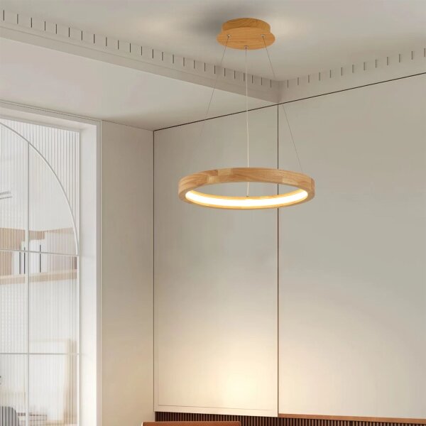 Brilagi - LED Lustr na lanku UMEA WOOD LED/30W/230V pr. 40 cm dřevo