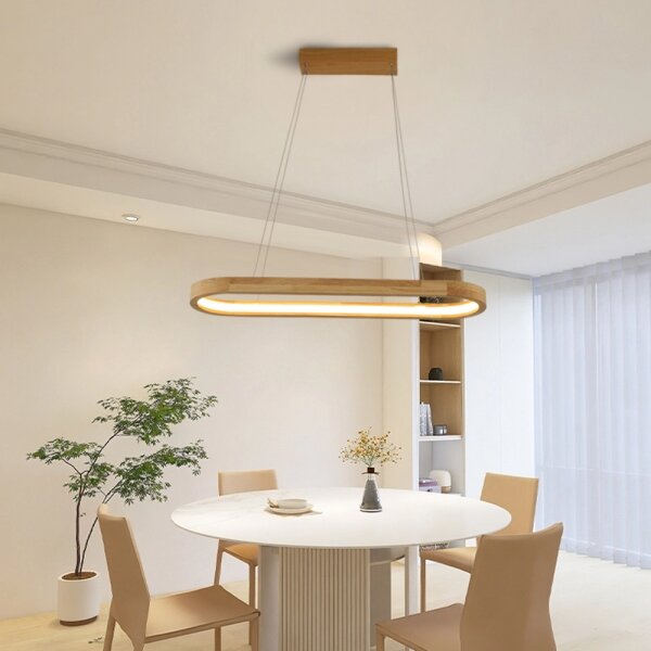 Brilagi - LED Lustr na lanku UMEA WOOD LED/30W/230V 70x20 cm dřevo